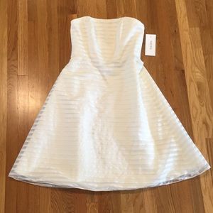 David’s Bridal White Sleeveless Dress